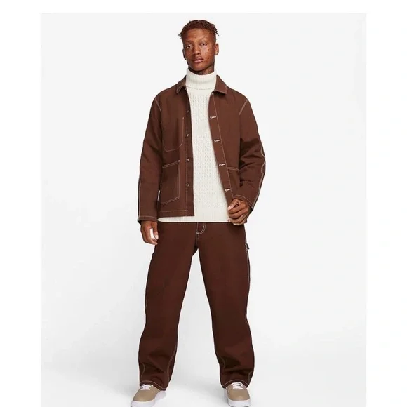 Nike Life Men's Cream Cable Knit Turtleneck Sweater Size Small - FB7770-072 - Picture 2 of 12